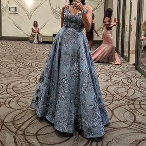 Blue ball gown dress